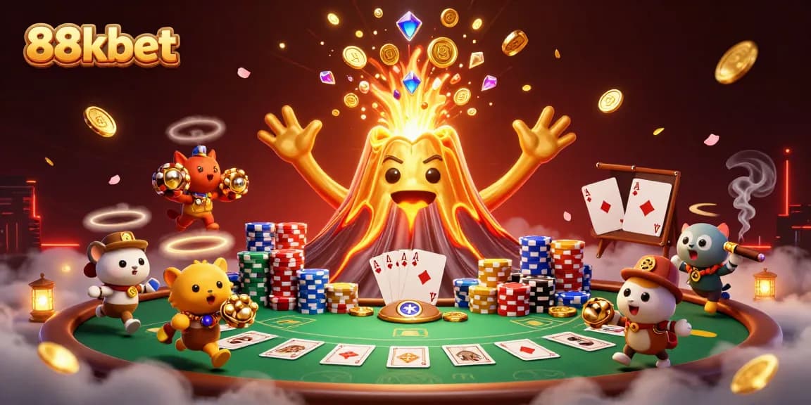 Experience thrilling gameplay with 88kbet as the golden volcano erupts coins and treasure!