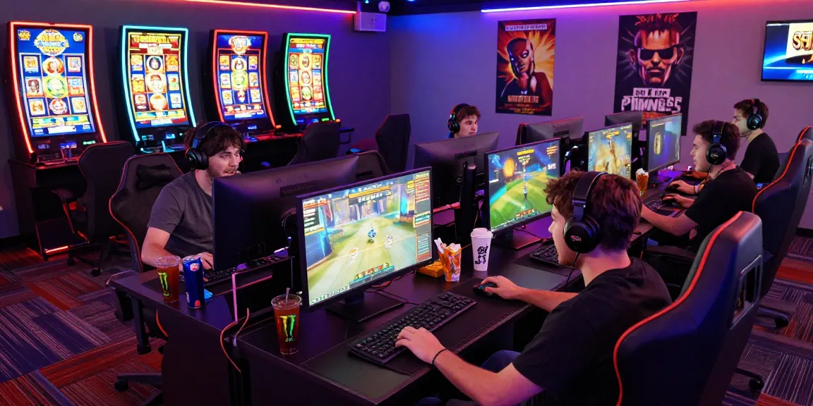 Exciting gaming scene highlighting players enjoying situs888 online slots with vibrant visuals and engaging atmosphere.