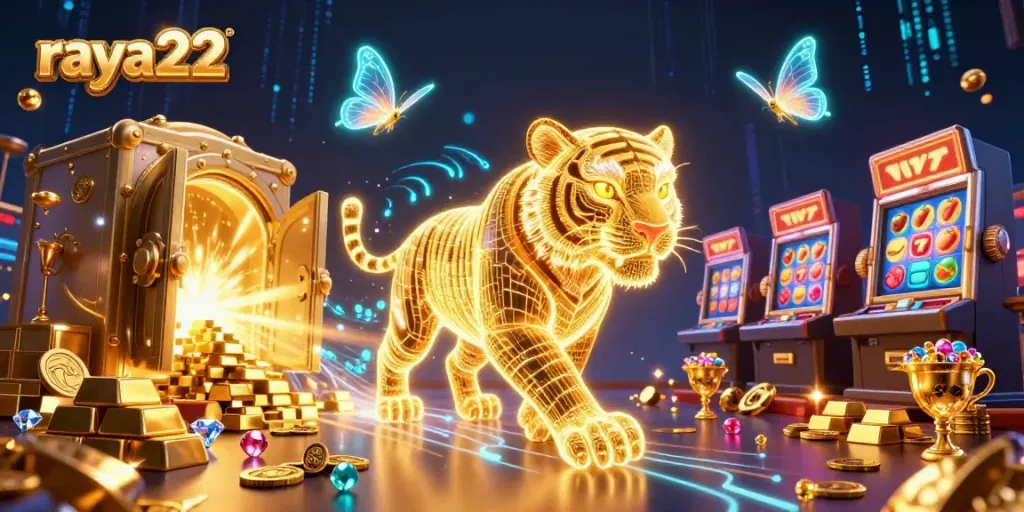 Gambarkan kemenangan menakjubkan di raya22 dengan slot, harta, dan tiger neon yang mengagumkan.