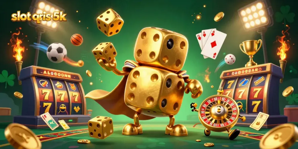 Experience excitement with slot qris 5k as golden dice and dynamic sports elements showcase rich gameplay.