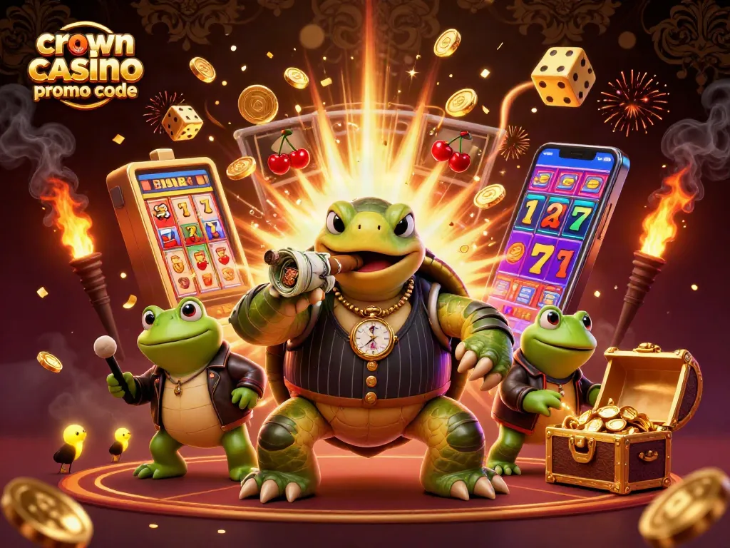 Spin to win at Crown Coins Casino with exclusive promo code offers and lively characters.