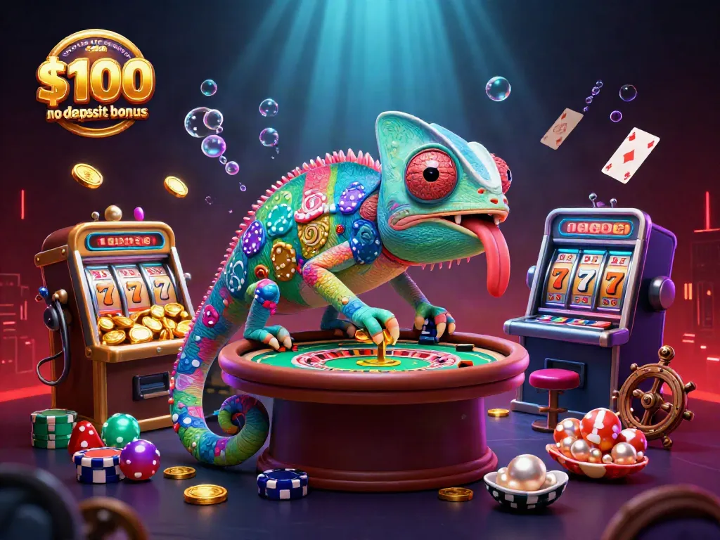 Experience the thrill of winning with the royal ace casino $100 no deposit bonus in a vibrant 3D scene.