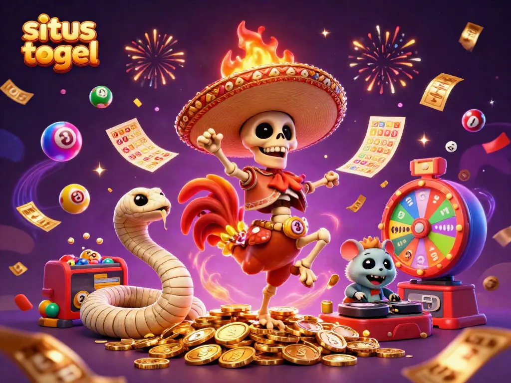 Experience winning excitement with situs toto togel in a vibrant lottery-themed scene.