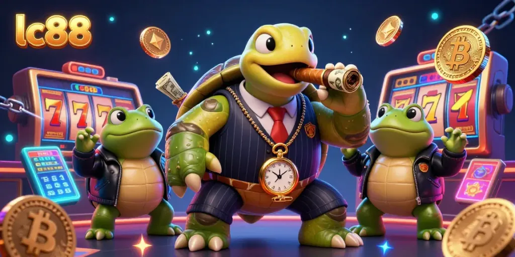 Engage with lc88's vibrant casino scene featuring charismatic characters and dynamic gaming elements.