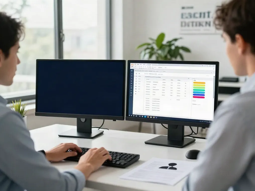 Professional Tax Software used by tax expert in modern office setting for streamlined operations.