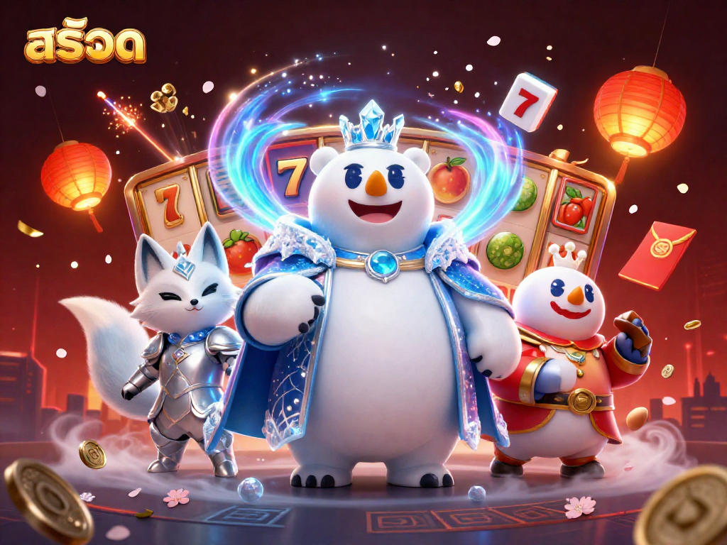 Spin exciting สล็อต reels with vibrant characters in a captivating casino scene.