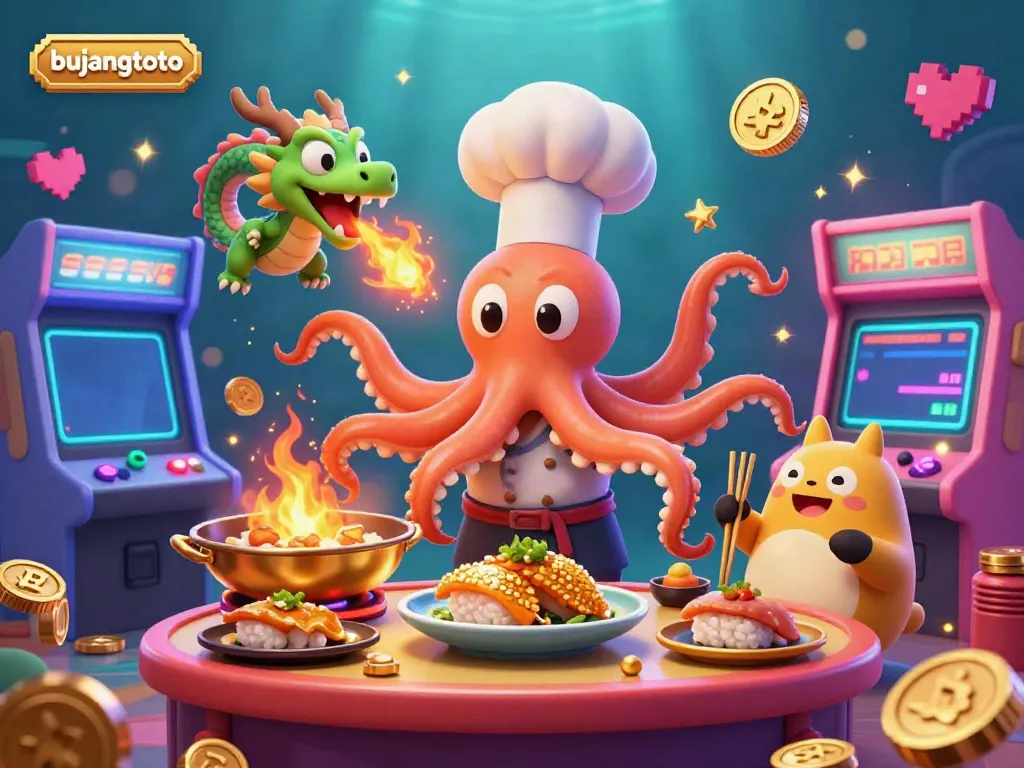 Experience the thrill of bujangtoto with a colorful undersea casino scene featuring dynamic characters and game elements.