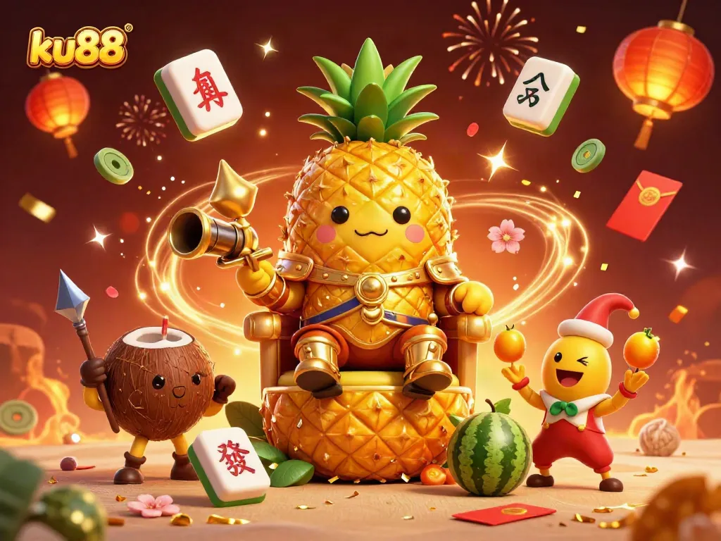 Experience thrilling gaming with ku88's dynamic casino characters in a festive atmosphere.