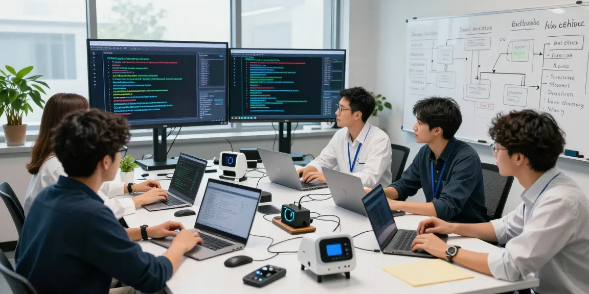 AI Detection team collaborating on cutting-edge AI detection technology in a modern lab.