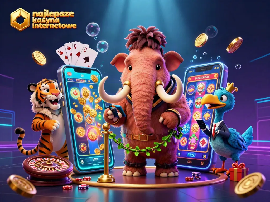 Experience the vibrant world of najlepsze kasyna internetowe with a bouncer at the entrance, surrounded by gaming excitement.