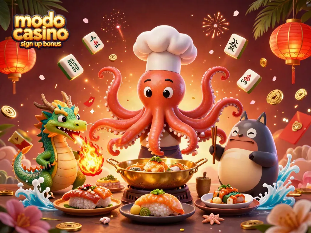 Claim your modo casino sign up bonus with vibrant gaming excitement and winning moments illustrated.