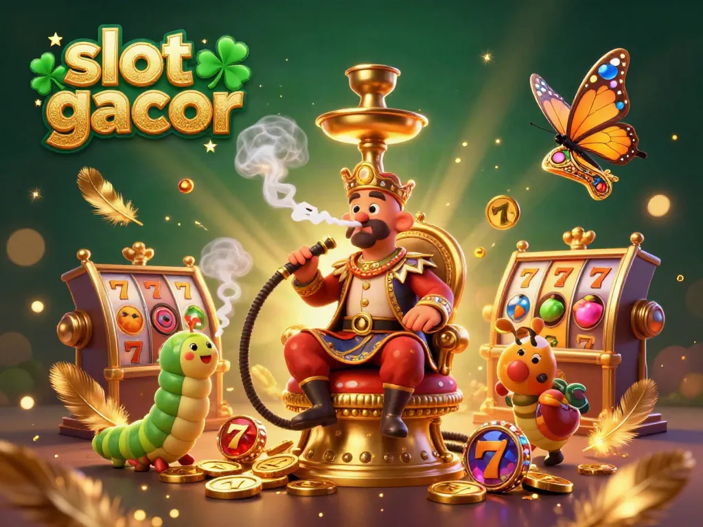 Experience the thrill of slot gacor with a vibrant scene filled with dynamic characters and casino elements.