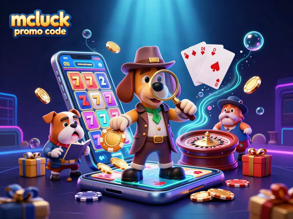 Engage with the mcluck promo code while exploring thrilling casino adventures with 3D cartoon characters.