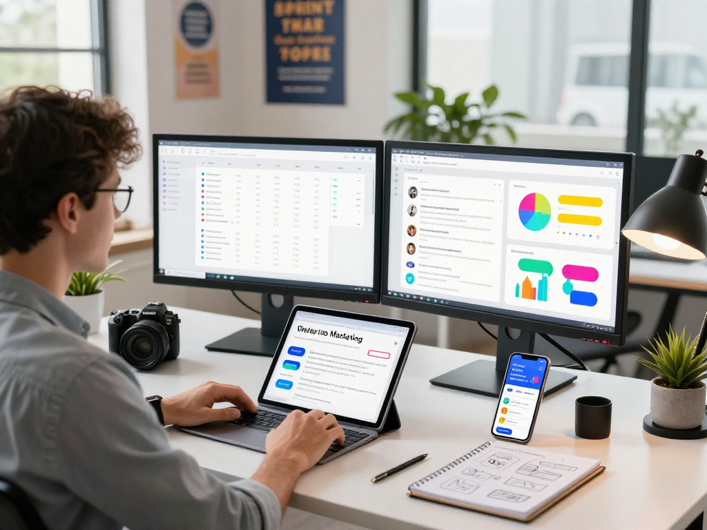 Buy iOS installs to enhance app visibility in a modern marketing workspace.