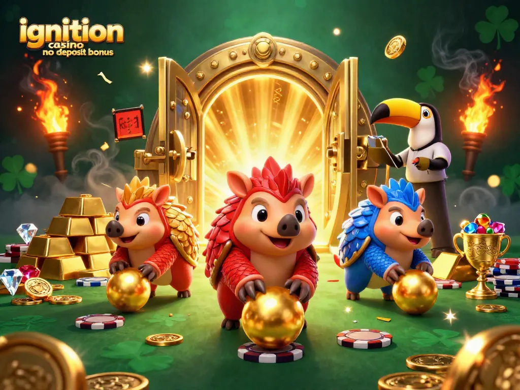 Experience the thrill with the ignition casino no deposit bonus, as rival pangolins engage in a high-stakes show of skill.