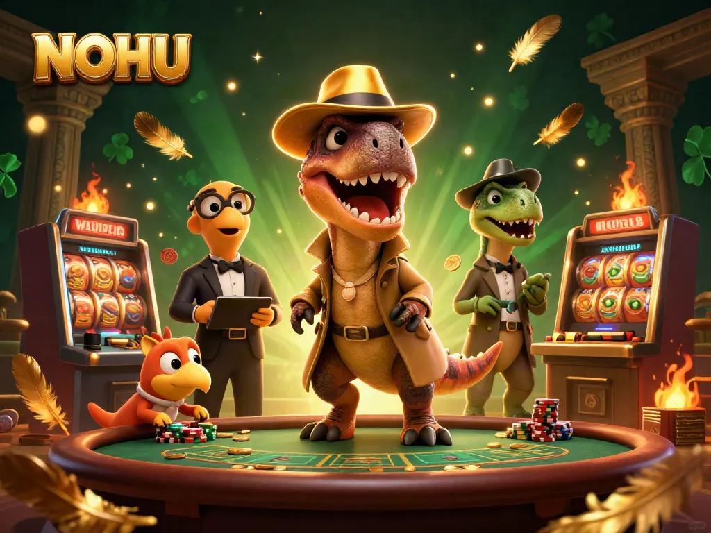 Experience thrilling gameplay at NOHU with unique characters and vibrant, engaging casino elements.