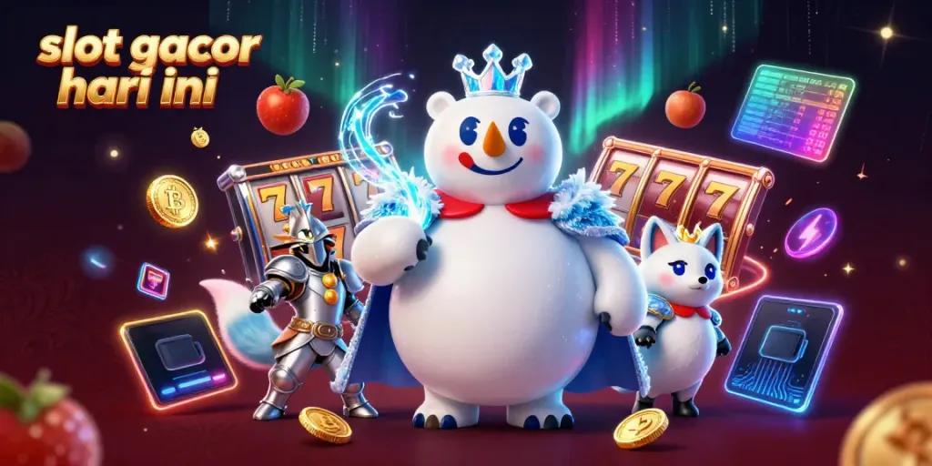 Experience the thrill of slot gacor hari ini with enchanting characters in a lively casino scene.