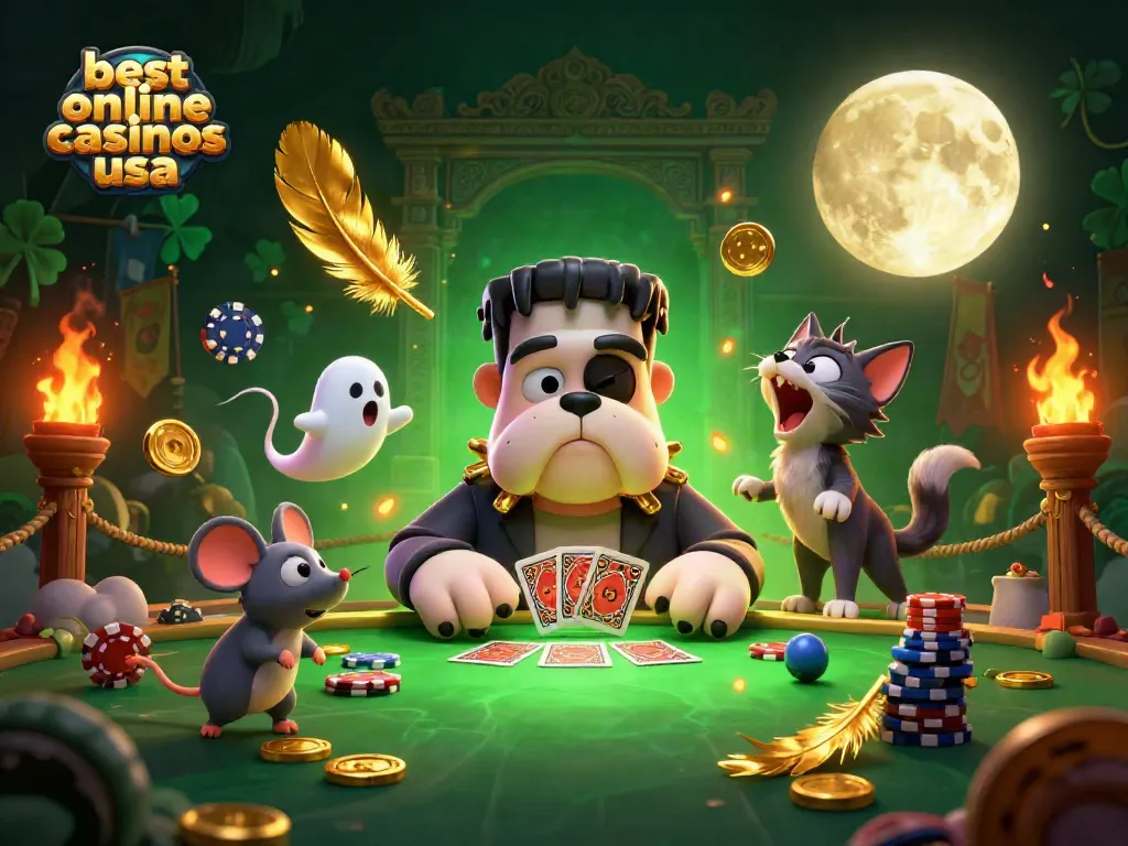 Experience thrilling action at the best online casinos usa, with unique characters like Frankenstein bulldog and more!